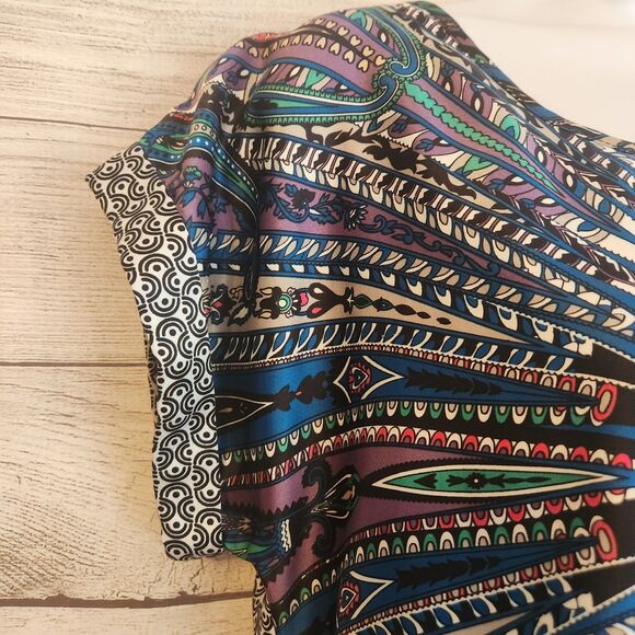 Wetseal S Mandala festival hobo capped short sleeve top blouse - Picture 4 of 9